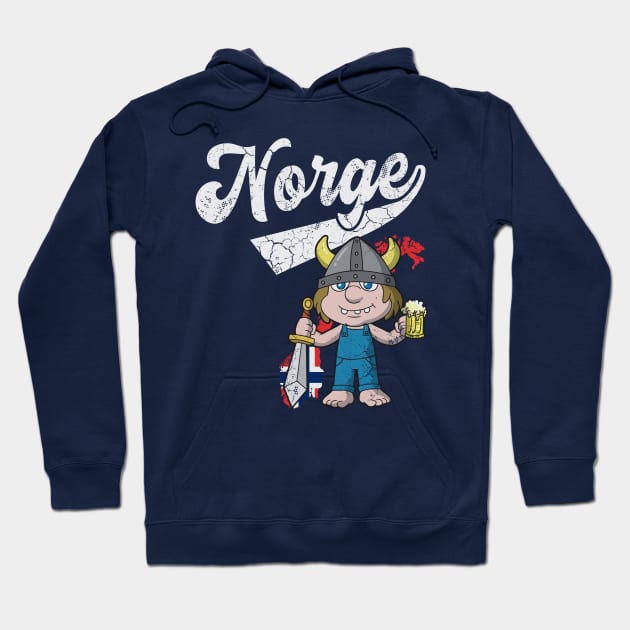 Norge Norwegian Beer Troll Norway Hoodie by E